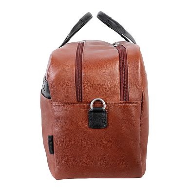 McKlein Wellington Leather 21-Inch Two-tone Laptop & Tablet Carry-All Duffel Bag