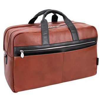 McKleinUSA Wellington Leather 21-Inch Two-tone Laptop & Tablet Carry-All Duffel Bag