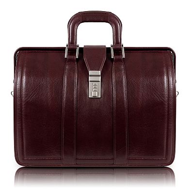McKlein Morgan Leather 17-Inch Litigator Laptop Briefcase