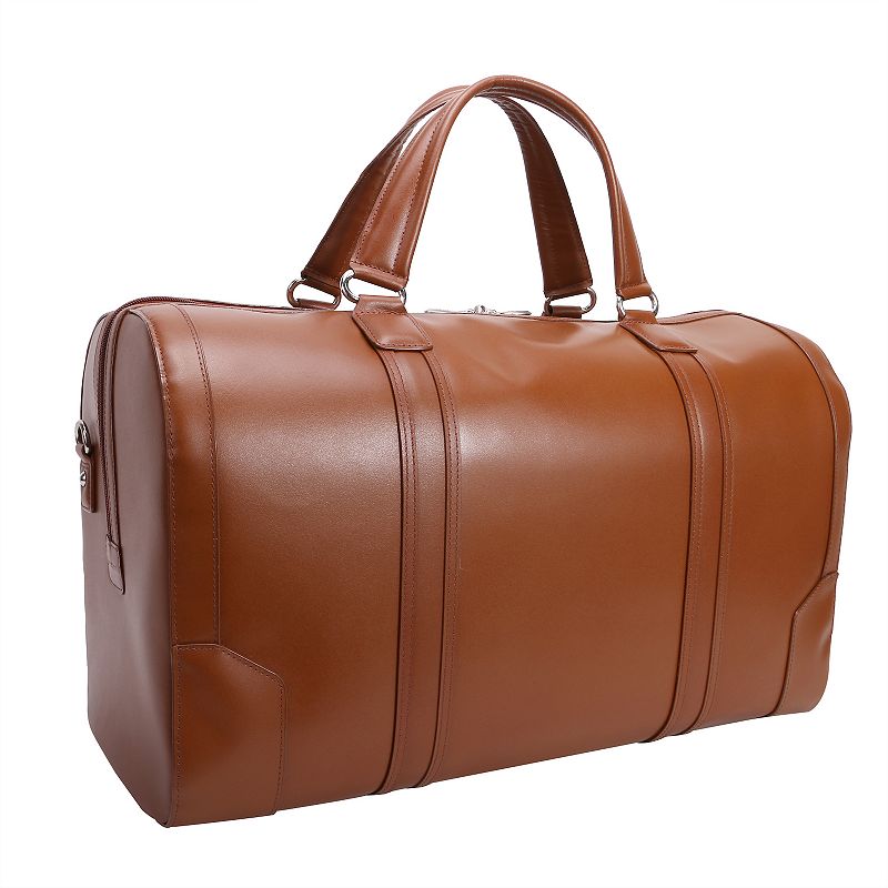 McKlein Kinzie Leather 20-Inch Carry-All Duffel Bag, Brown