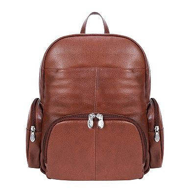 McKlein Cumberland 15-Inch Dual Compartment Leather Laptop Backpack