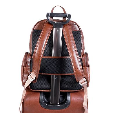 McKlein Cumberland 15-Inch Dual Compartment Leather Laptop Backpack