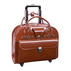 Clinton Leather Detachable Wheeled Laptop Case