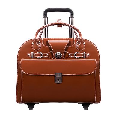 McKleinUSA Edgebrook Leather 15-Inch Wheeled Ladies' Laptop Briefcase