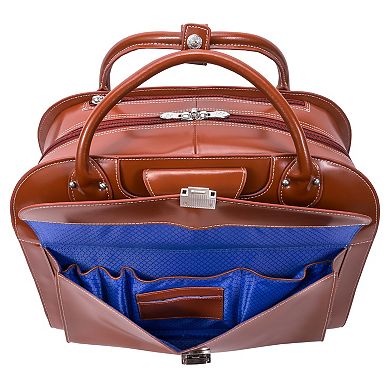 McKleinUSA Edgebrook Leather 15-Inch Wheeled Ladies' Laptop Briefcase