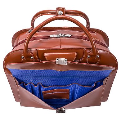 McKlein Edgebrook Leather 15-Inch Wheeled Ladies' Laptop Briefcase