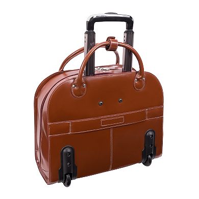 McKlein Edgebrook Leather 15-Inch Wheeled Ladies' Laptop Briefcase