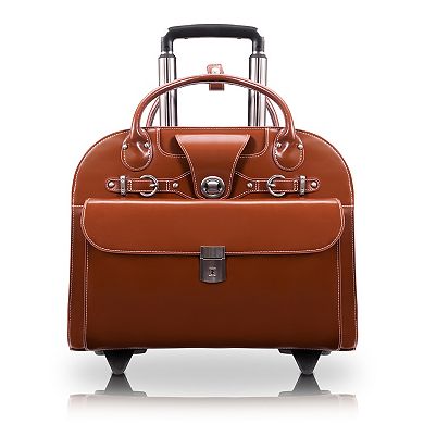 McKleinUSA Edgebrook Leather 15-Inch Wheeled Ladies' Laptop Briefcase