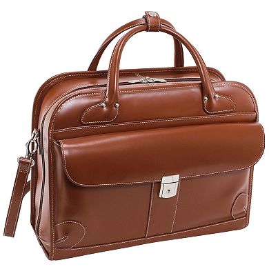 McKlein Lakewood Leather 15-Inch Wheeled Ladies' Laptop Briefcase