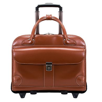 McKlein Lakewood Leather 15-Inch Wheeled Ladies' Laptop Briefcase