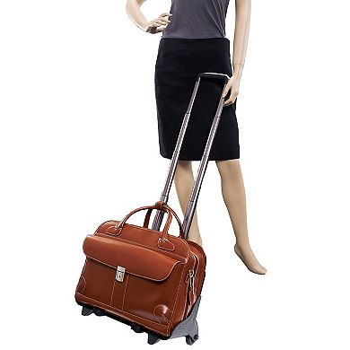 McKleinUSA Lakewood Leather 15-Inch Wheeled Ladies' Laptop Briefcase