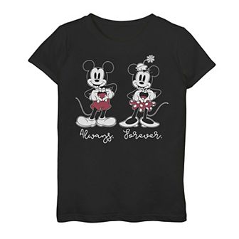 Girls 7-16 Mickey And Minnie Always Forever Tee