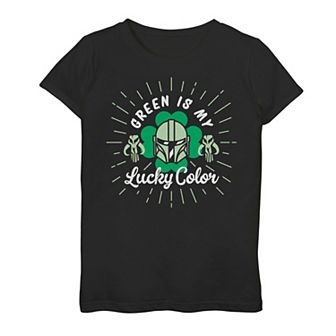 Girls 7-16 The Mandalorian Green Is My Lucky Color Tee