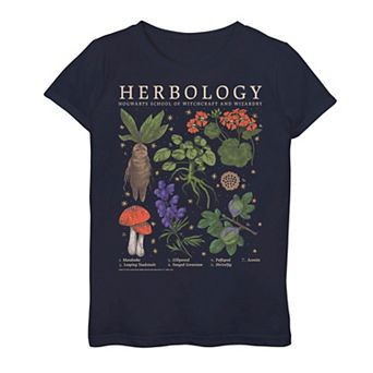 Girls 7-16 Harry Potter Herbology Herb Reference Grid Tee