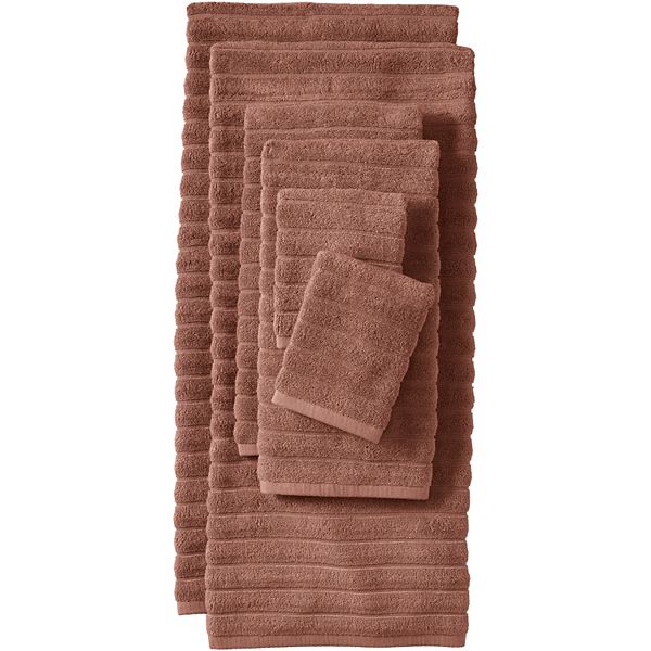 Lands' End 6Piece Cotton Ribbed Towel Set
