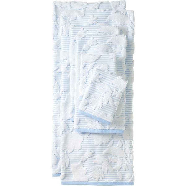 Lands' End Cotton Sculpted 6Piece Bath Towel Set