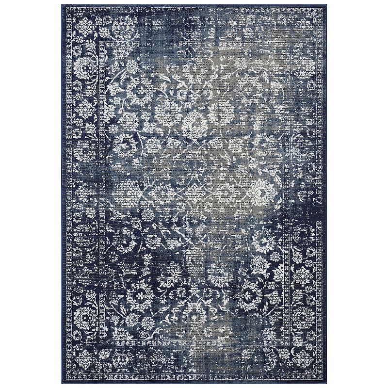 Loomaknoti Aysal Alazah Area Rug, Blue, 5X7 Ft