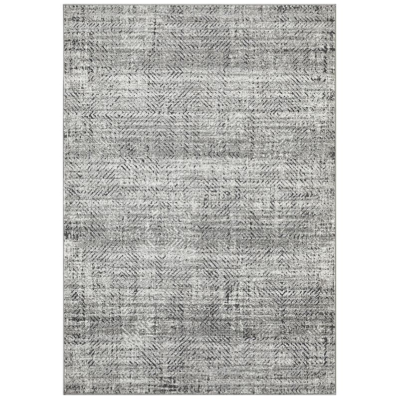 Loomaknoti Aysal Azebella Area Rug, Grey, 5X7 Ft