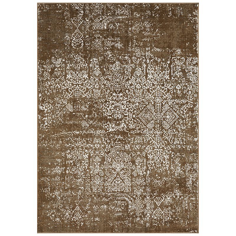 Loomaknoti Aysal Armilli Area Rug, Beig/Green, 5X7 Ft