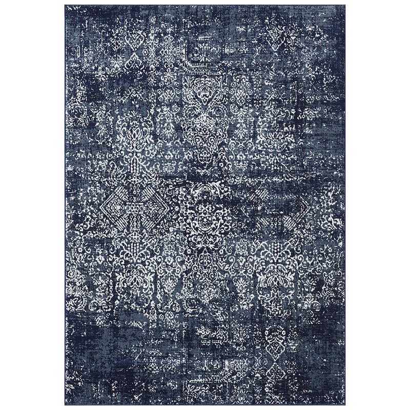 Loomaknoti Aysal Armilli Area Rug, Blue, 5X7 Ft