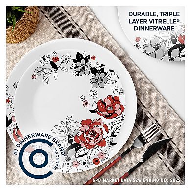 Corelle Chelsea Rose 12-pc. Dinnerware Set