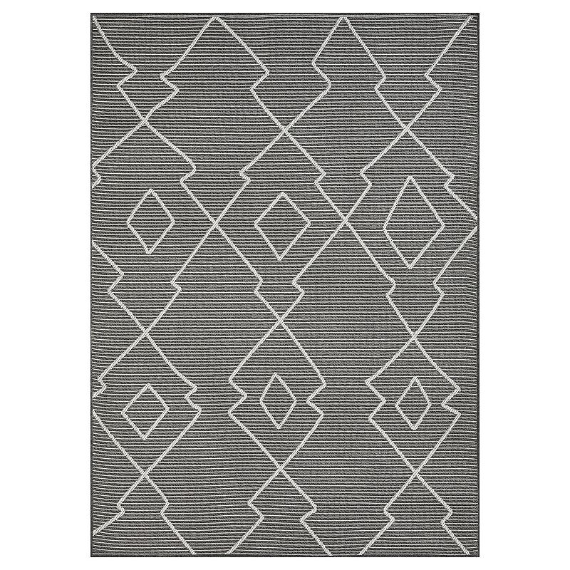Loomaknoti Breyleigh Cut Area Rug, Grey, 10X13 Ft