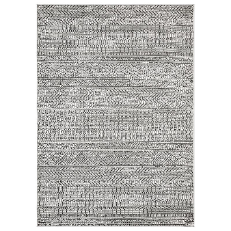 Loomaknoti Breyleigh Cand Area Rug, White, 10X13 Ft