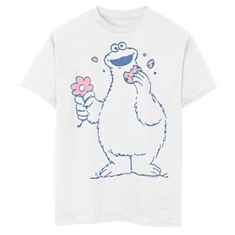 Boys 6-20 Sesame Street Cookie Monster Flower Graphic Tee