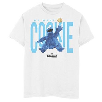 Boys 8-20 Sesame Street Cookie Monster Me Want A Cookie Graphic Tee
