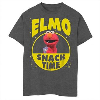 Boys 6-20 Sesame Street Elmo Snack Time Logo Graphic Tee