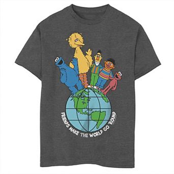 Boys 8-20 Sesame Street Friends Make The World Go Round Graphic Tee