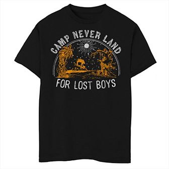 Disney's Peter Pan Boys 8-20 Camp Never Land For Lost Boys Graphic Tee