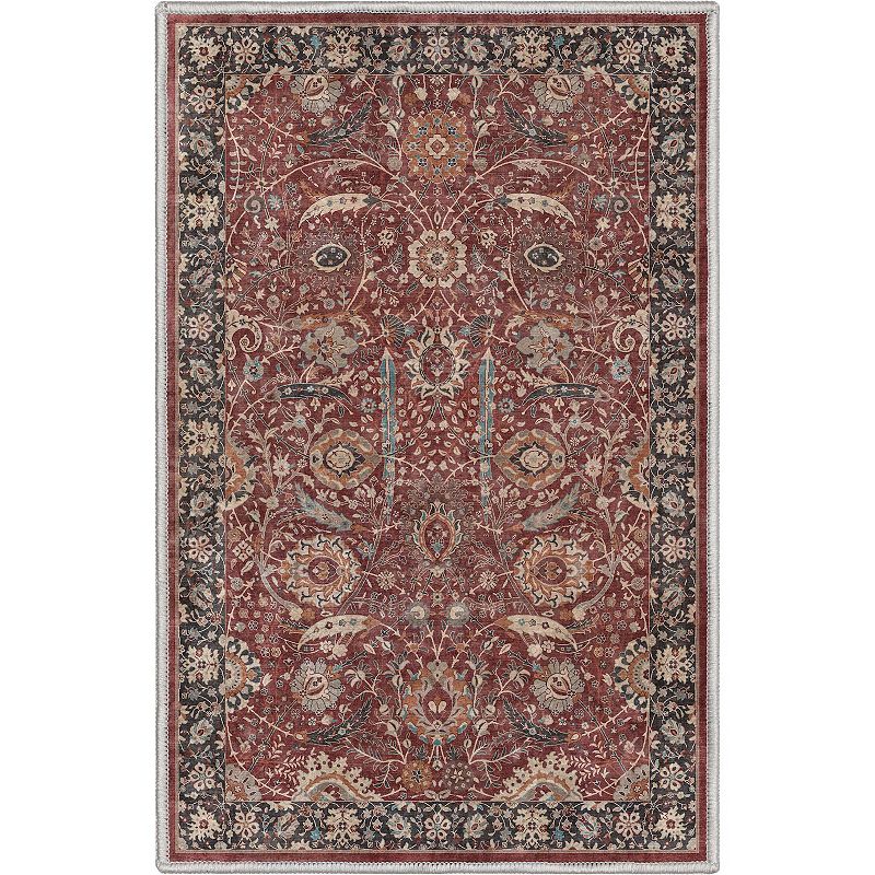 Well Woven Asha Liana Machine Washable Are Rug, Red, 10X13 Ft