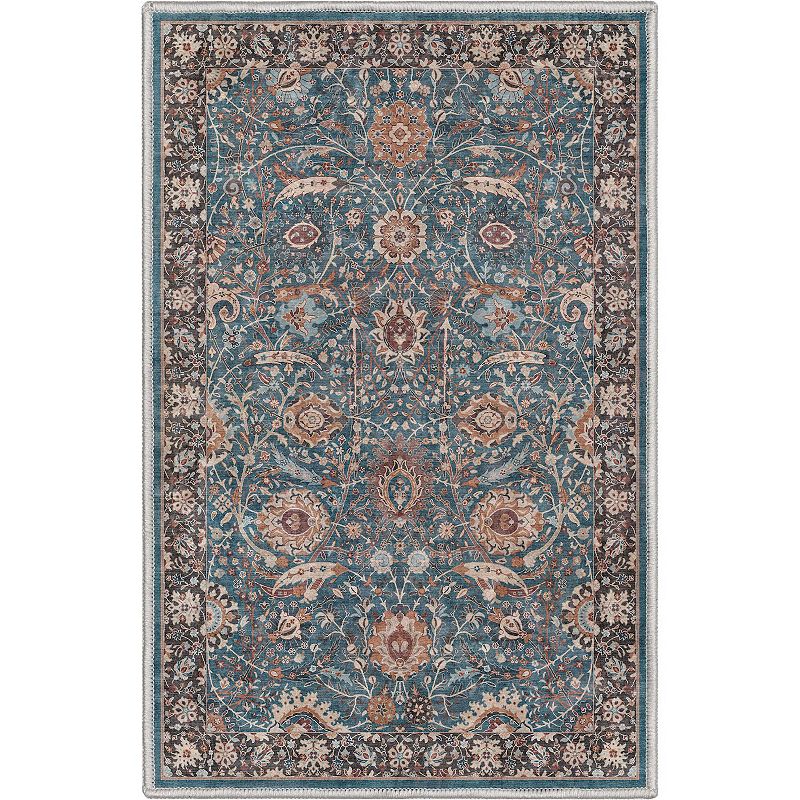 Well Woven Asha Liana Machine Washable Are Rug, Blue, 10X13 Ft