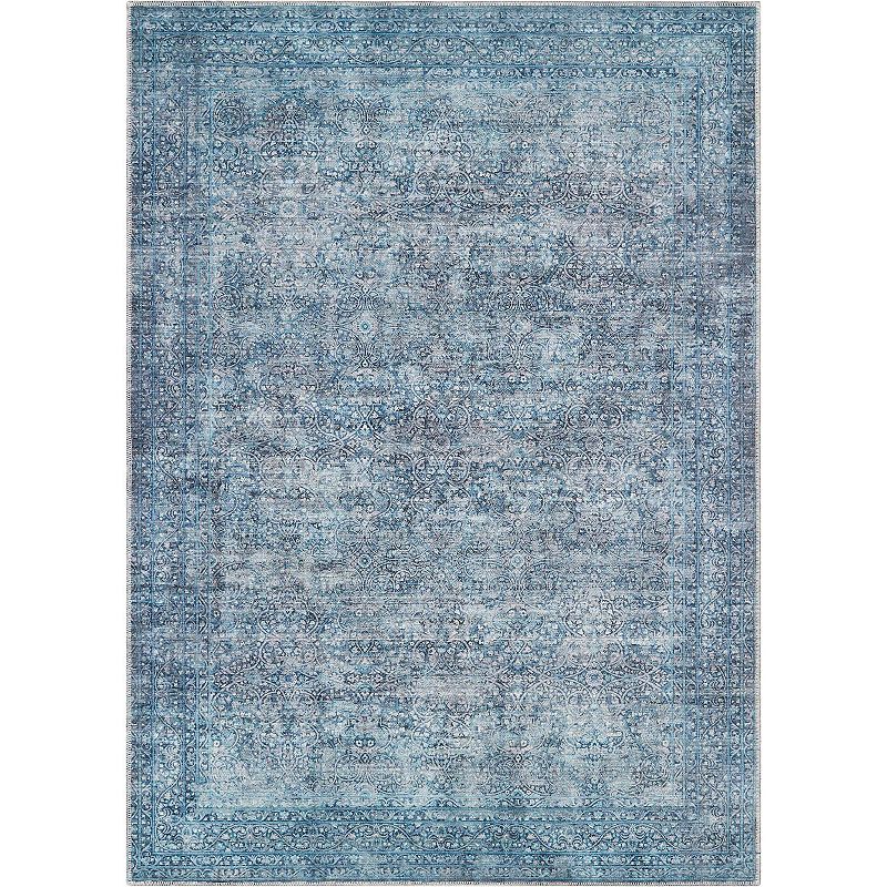 Well Woven Asha Juliette Machine Washable Are Rug, Blue, 10X13 Ft