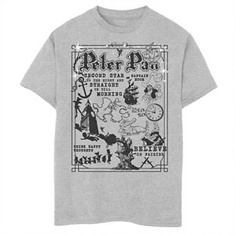 Disney's Peter Pan Boys 8-20 Travelers Guide To Never Land Graphic Tee