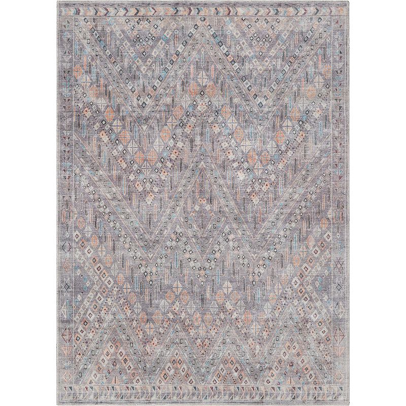 Well Woven Asha Anya Machine Washable Are Rug, Grey, 10X13 Ft