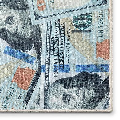 Well Woven Money Dollar Front Bill Machine Washable Are Rug