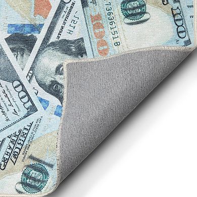 Well Woven Money Dollar Front Bill Machine Washable Are Rug