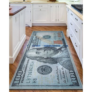 Well Woven Money Dollar Front Bill Machine Washable Are Rug