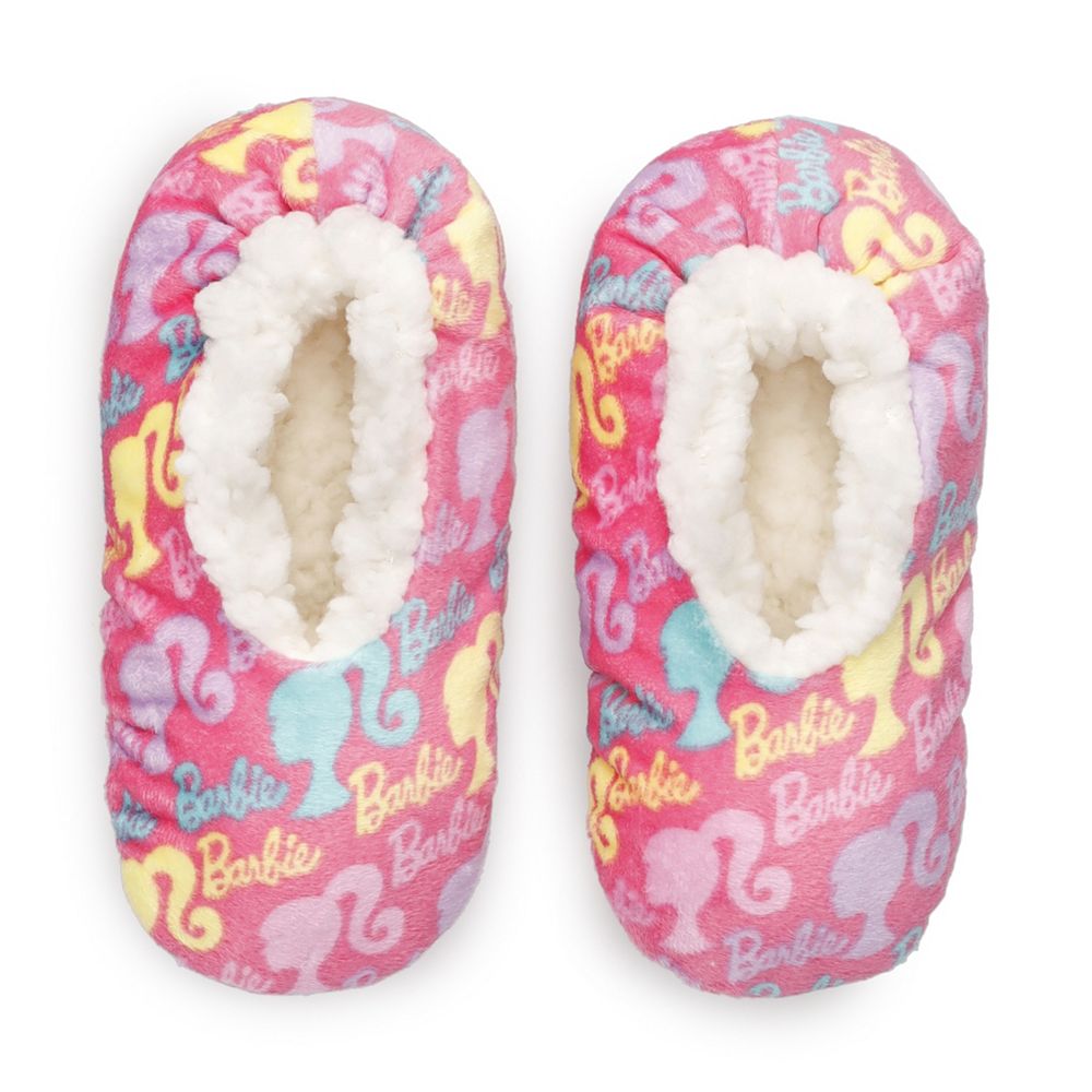 Toddler Girl Mattel’s Barbie Fuzzy Babba Slipper Socks