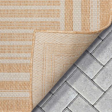 Well Woven Fallon Frankie Stripes Indoor/Outdoor High-Low Are Rug