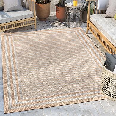 Well Woven Fallon Frankie Stripes Indoor/Outdoor High-Low Are Rug