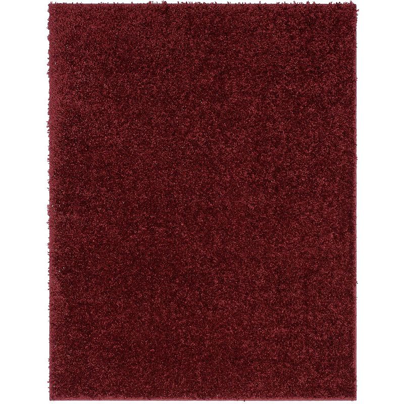 Well Woven Elle Basics Emerson Shag Area Rug, Red, 9X12.5 Ft