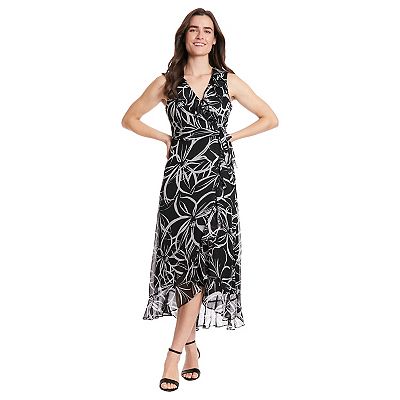 chinese dress ladies Anthem Floral Califa Maxi Wrap Dress Curve – Sugarlips main image 0