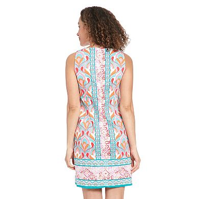 Women's London Times Floral Patchwork Shift Dress