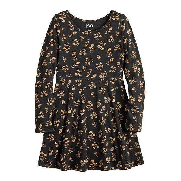 Girls 6-20 SO® Adaptive Long-Sleeve Skater Dress