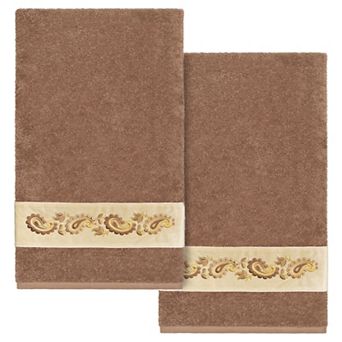 Linum Home Textiles Turkish Cotton Mackenzie 2 pc Embellished Bath Towel Set