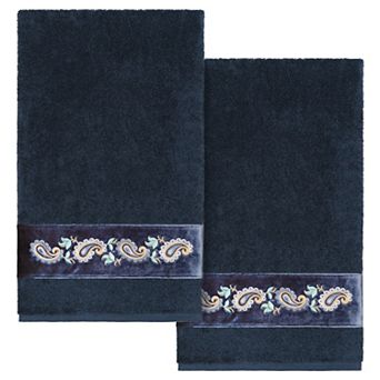 Linum Home Textiles Turkish Cotton Mackenzie 2 pc Embellished Bath Towel Set