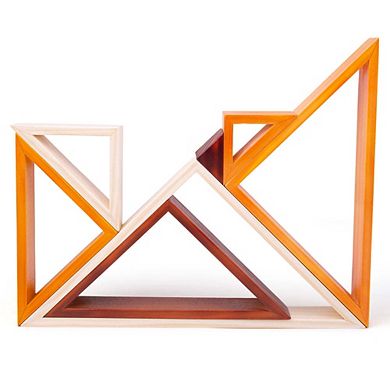 Bigjigs Toys, Natural Wooden Stacking Triangles
